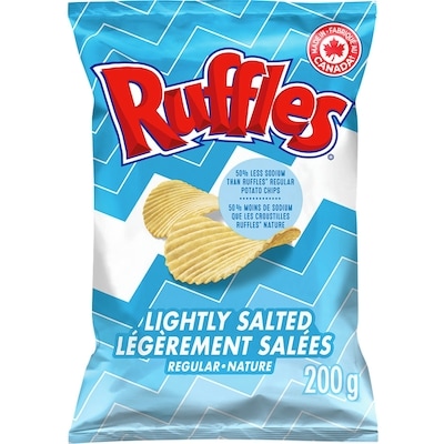 Ruffles Regular Lightly Salted Potato Chips 200 g, $2.40/100g