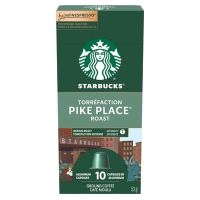 Starbucks Capsules De Café Pike Place* Par Nespresso Capsules 53 g, 16,96 $/100g