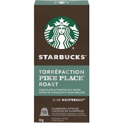 Starbucks Capsules De Café Pike Place* Par Nespresso Capsules 53 g, 18,87 $/100g