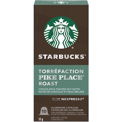 Starbucks Capsules De Café Pike Place* Par Nespresso Capsules 53 g, 18,87 $/100g