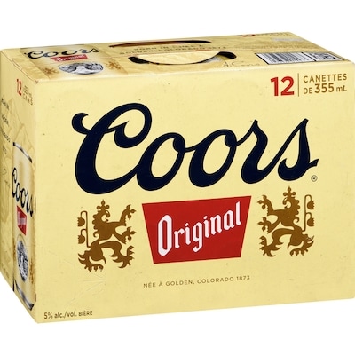 Bière Coors Originale (Pièce d’identité requise au moment du ramassage)