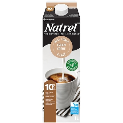 Natrel Fine-filtered 10% Half & Half Cream 1 l, $0.55/100ml
