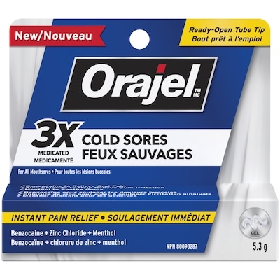 Orajel 3X Medicated Cold Sore Gel 5.3 g, $226.23/100g