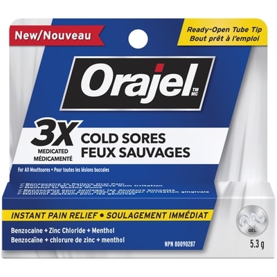 Orajel Gel Feux sauvages 3x médicamenté 5.3 g, 226,23 $/100g