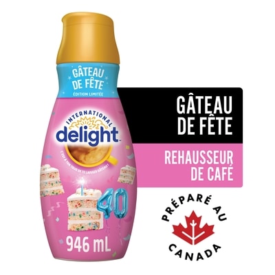 International Delight Rehausseur de café Gâteau de Fête, édition limitée 946 ml, 0,79 $/100ml
