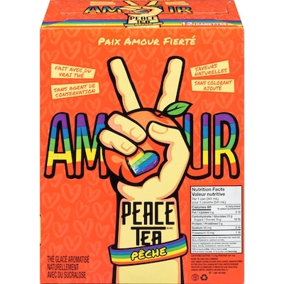 Peace Tea Thé Glacé Péché mignon Cannettes 12x341.0 ml, 0,25 $/100ml