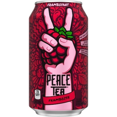 Peace Tea Thé Glacé Framboyant Cannettes 12x341.0 ml, 0,25 $/100ml