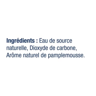 Eau de source naturelle gazéifiée au pamplemousse