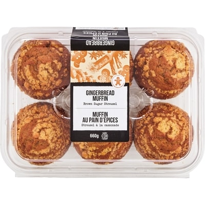 FGF Gingerbread Muffins with Brown Sugar Streusel 600 g, $1.00/100g