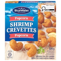 BlueWater Seafoods Popcorn Shrimp 325 g, 2,77 $/100g