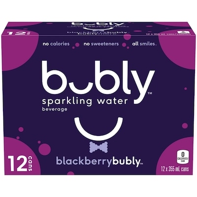 Bubly Sparkling Water Blackberry Sparkling Water  12x355.0 ml, $0.15/100ml