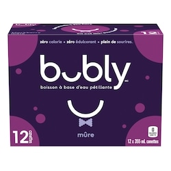 Eau pétillante Bubly bublymûre 12x355.0 ml, 0,16 $/100ml
