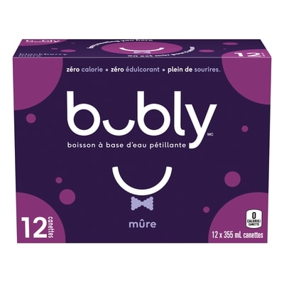 Eau pétillante Bubly bublymûre 12x355.0 ml, 0,19 $/100ml