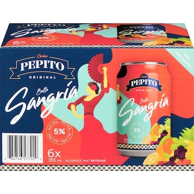 Pepito Alcoholic Malt Beverage (ID required at pick-up) 6x355.0 ml, $0.66/100ml