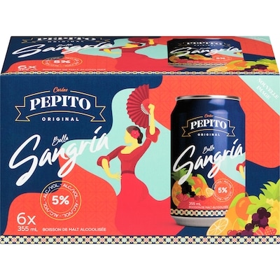 Pepito Boisson De Malt Alcoolisée (Pièce d’identité requise au moment du ramassage) 6x355.0 ml, 0,66 $/100ml