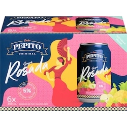 Pepito Bella sangria boisson de malt alcoolisée rosada (Pièce d’identité requise au moment du ramassage) 6x355.0 ml, 0,66 $/100ml