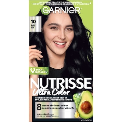 Garnier Nutrisse Ultra Color Coloration Permanente, Noir 10 1 ea, 10,49 $/1ch