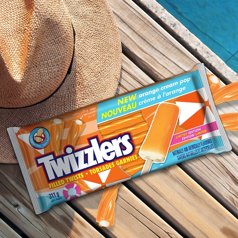 Orange Cream Pop Filled Twists Candy