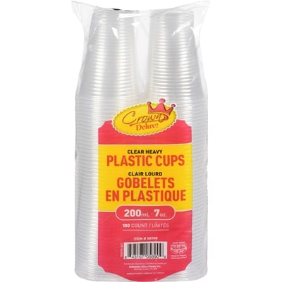 Crown Prince Clair Lourd 200 Ml Gobelets En Plastique casher 100x1.0 ea, 0,03 $/1ch