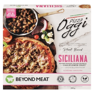 Oggi Pizza végétalienne à la saucisse Beyond Meat 390 g, 3,07 $/100g