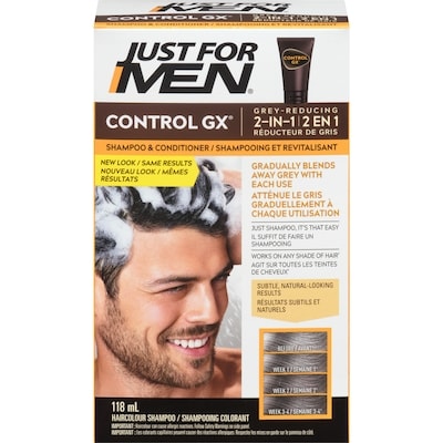 Control GX Men's Hair Colour Control Gx 2 In 1 Shampoo & Conditioner 118 ml, $8.89/100ml