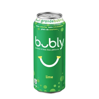 Eau pétillante Bubly Eau pétillante Bubly, lime 473 ml, 0,59 $/100ml