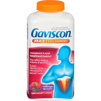 Gaviscon GAVI MAXI SOULAG COMPR CROQUER 100 ea, 0,36 $/1ch