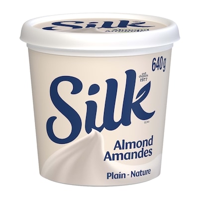 Silk Almond Vegan Yogurt, Plain Unsweetened Plain, Dairy Free 640 g, $1.33/100g