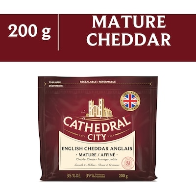 CATHEDRAL CITY CHEESE Mature Cheddar Cheese 200 g, $4.00/100g