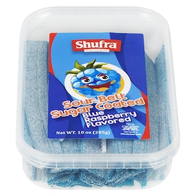 Gesher Sour Belt Sugar Coated Blue Raspberry Flavored 285 g, $2.38/100g