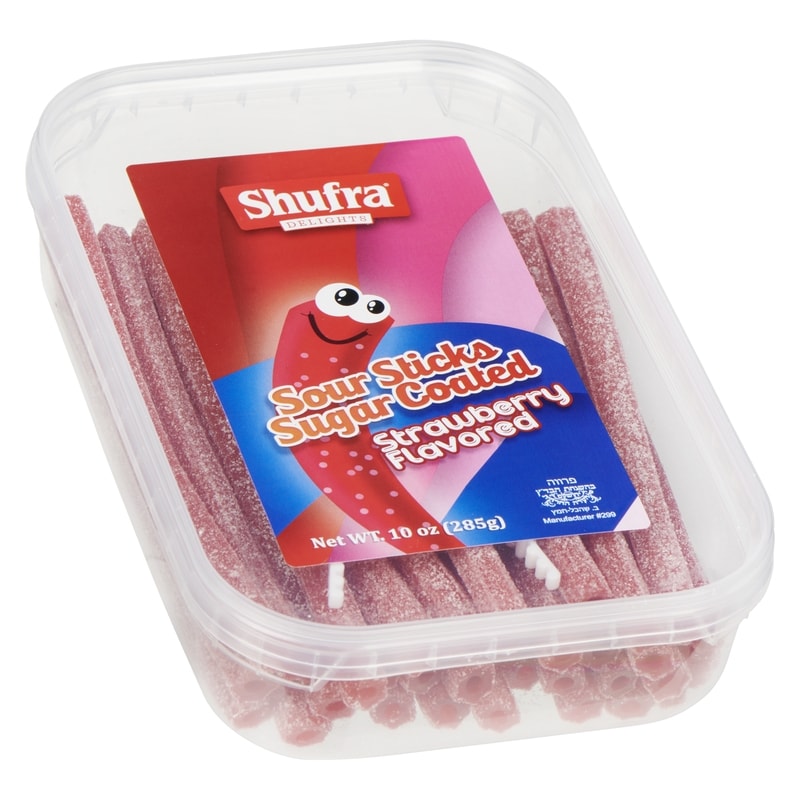 Delights Sour Sticks Sugar Coated Strawberry Flavored