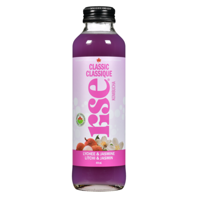 Rise Kombucha Lychee & Jasmine 414 ml, $0.84/100ml