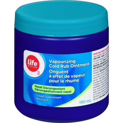 Life Brand Menthol Vapour Cold Rub 190 ml, $5.26/100ml