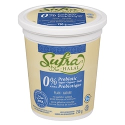 Sufra Halal Yogourt probiotique nature 0 % 750 g, 0,40 $/100g