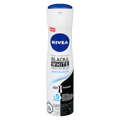 Nivea Black&White Invisible White Blossom Vaporisateur à sec 150 ml, 5,33 $/100ml
