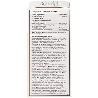 Acetylsalicylic Acid Tablets USP 325 mg 200 Tablets