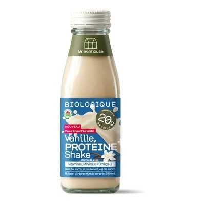Greenhouse Boisson protéinée végétale biologique à la vanille 300 ml, 2,33 $/100g