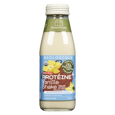 Greenhouse Frappé biologique, Brekkie Vanille et Amandes 300 ml, 2,33 $/100g