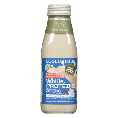 Greenhouse Frappé biologique, Brekkie Vanille et Amandes 300 ml, 2,33 $/100g
