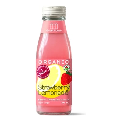 Greenhouse Organic Probiotic Hydrator Strawberry Lemonade 300 ml, $1.66/100g