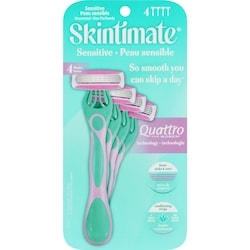 Sensitive 4 Blade Disposable Razor for Women, 4 count