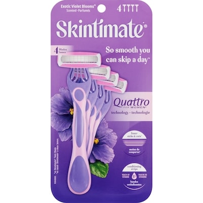 Skintimate Exotic Violet Blooms Scented Disposable Razor, 4 count 4 ea, $2.25/1ea