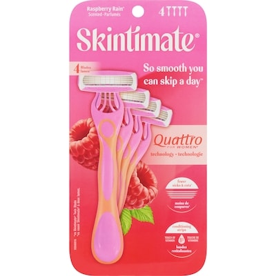 Skintimate Raspberry Rain Scented Disposable Razor, 4 count 4 ea, $2.25/1ea