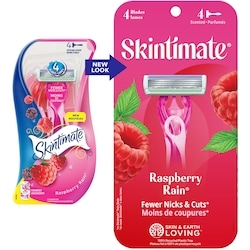 Skintimate Raspberry Rain Scented Disposable Razor, 4 count - 4 ea