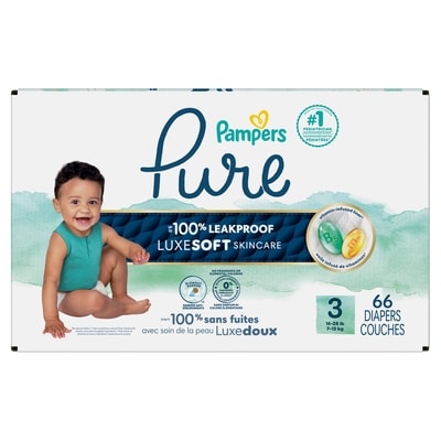 Pampers Pure Protection Diapers Size 3 66 Count 66 ea, $0.55/1ea
