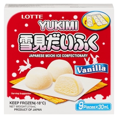 Lotte Vanilla Mochi 270 g, $1.85/100g