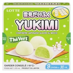Lotte Thé Vert Confiserie Japonaise Glacée Au Mochi 270 g, 2,22 $/100g