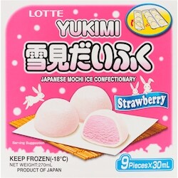 Lotte Ice Cream, Strawberry Japanese Mochi Ice Confectionary - 270