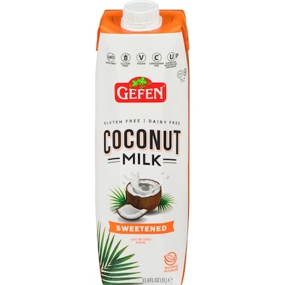 Gefen Coconut Milk Sweetened 1 l, $0.60/100ml