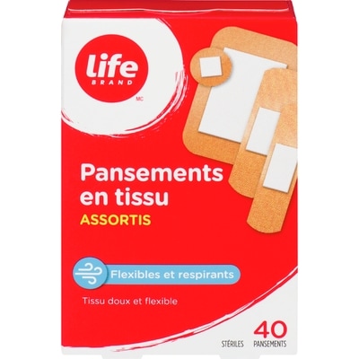 Life LB PANSEMENTS EN TISSU ASST 1 ea, 4,00 $/1ch